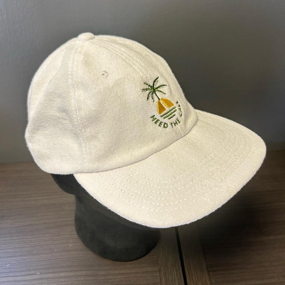 Howler Brothers NWT StrapBack Hat Sunset Palm White Terry Cloth Beach Resortwear - Picture 9 of 12